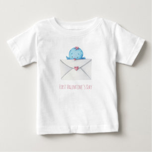 Söt första Alla hjärtans dag Fågel T Shirt