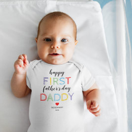 Söt Första Fars Dagen Baby Bodysuit T Shirt