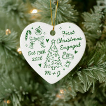 Söt första jul Förlovad Första bilden