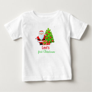Söt första julen tecknad tomte t shirt