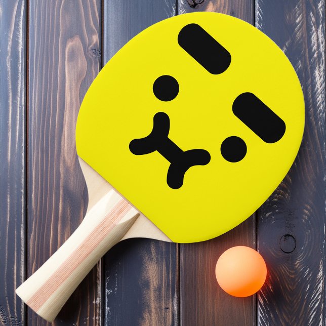 Söt Förvirrad Mullig Ansikte Gul Pingisracket (Skapare uppladdad)