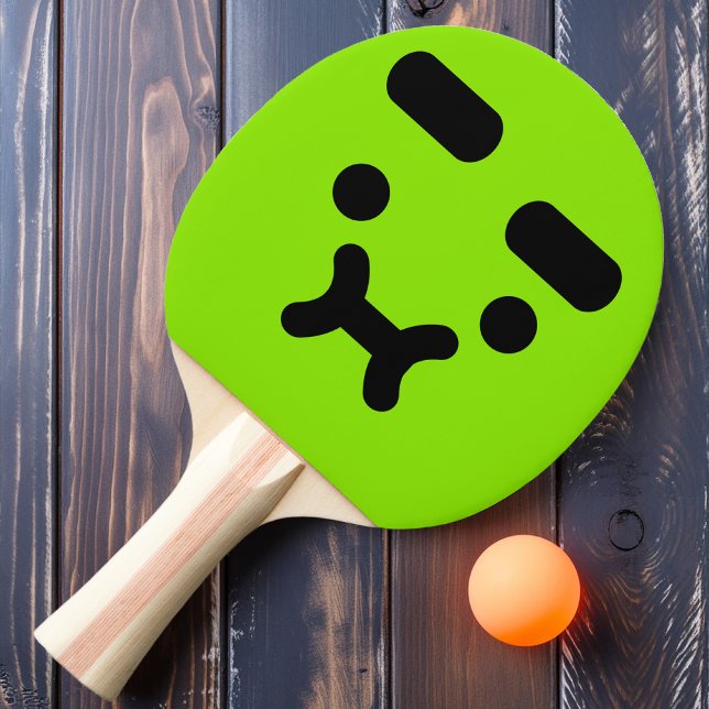 Söt Förvirrad Sårad Min Gesicht Grön Ping Pong Pad Pingisracket (Skapare uppladdad)