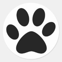 Söt Fotavtryck Husdjur Katt Hund Enkel Svart Vit