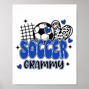Söt fotboll Grammy leopard rolig fotboll Mamma Mam Poster