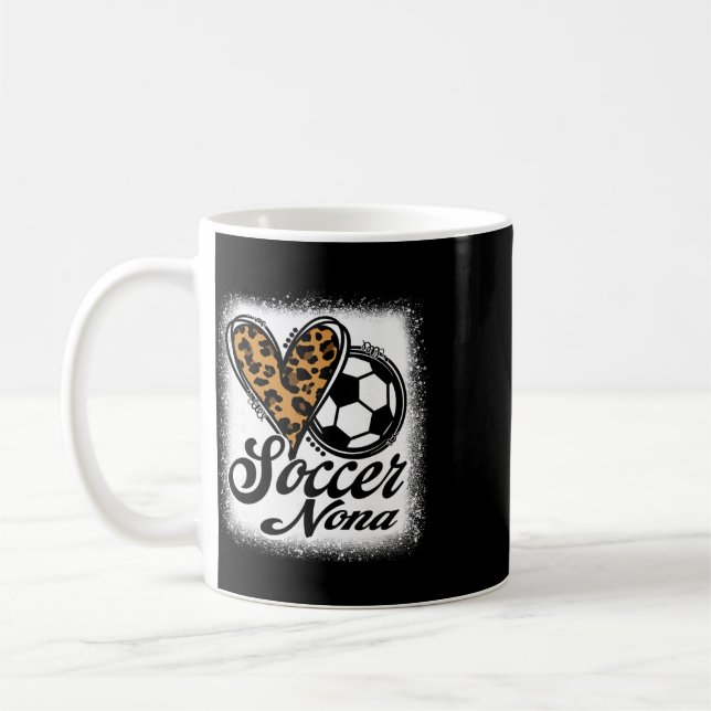 Söt fotboll Nona Leopard Heart  Kaffemugg (Vänster)