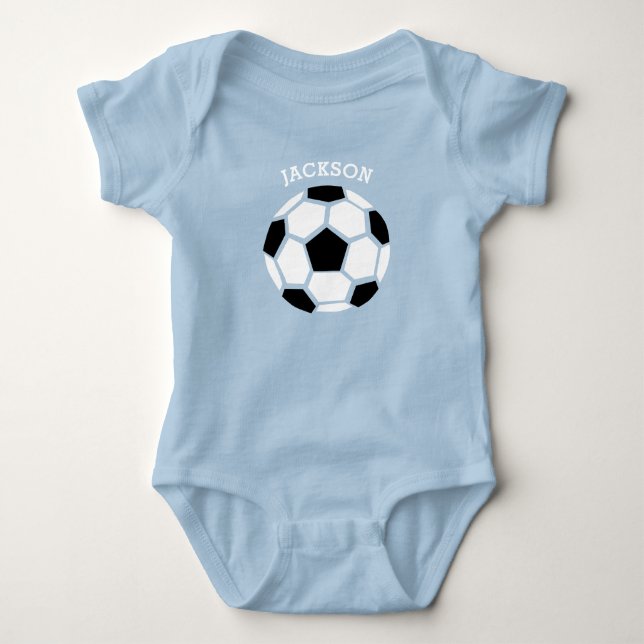 Söt fotboll Personlig baby sport Tee Shirt (Framsida)