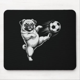 Söt fotboll Pug Pappa Hund Ll Spela Klubb Mål Barn Musmatta