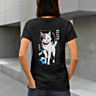 Söt fotbollskatt Fotbollsgåva till kattälskare T Shirt
