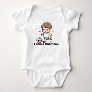 Söt fotbollspojke Baby-bodysuit | Lite fotboll T Shirt