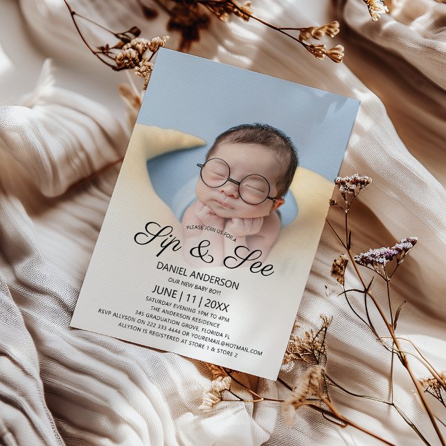 Söt Fotofest för Smakprov och Besök Inbjudningar (Skapare uppladdad)