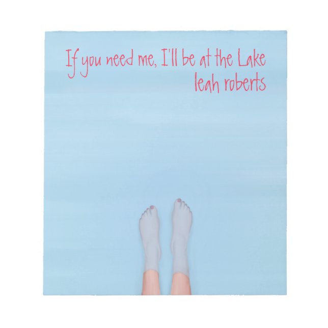 söt fötter blöder i coola vatten anteckningsblock (Framsida)