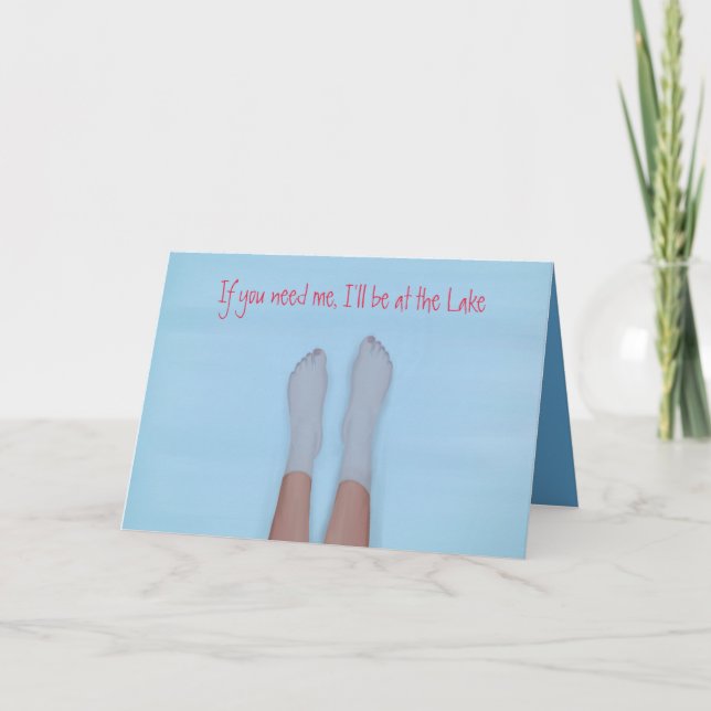 söt fötter blöder i coola vatten-kortet kort (Framsida)