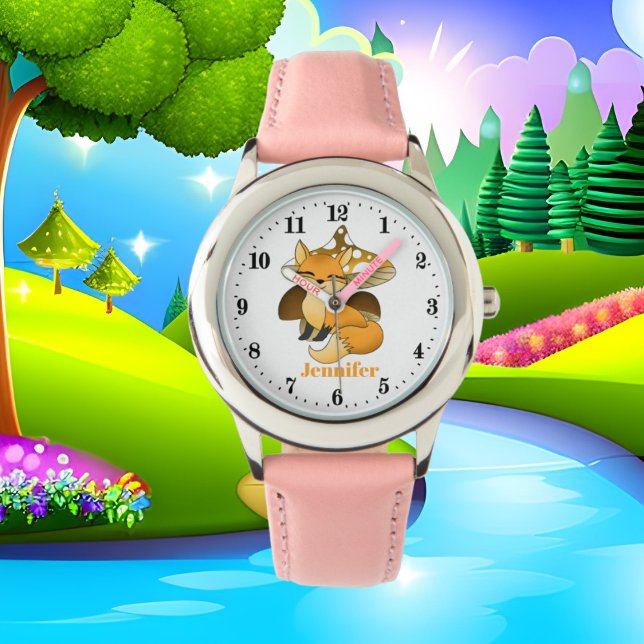 Söt fox djursköld armbandsur (Skapare uppladdad)
