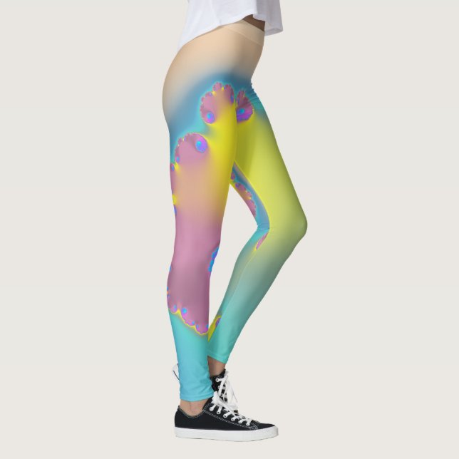 Söt Fractal Leggings (Höger)