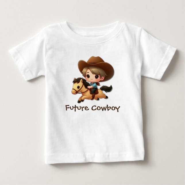 Söt framtida cowboy t shirt (Framsida)