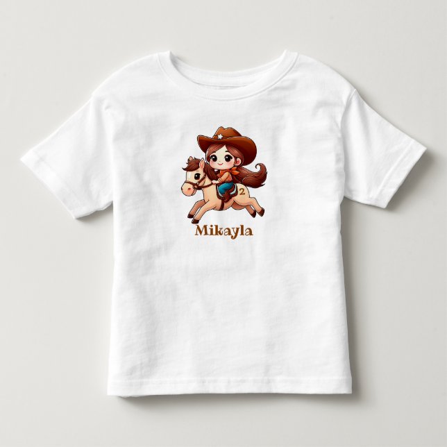 Söt framtida cowgirl t shirt (Framsida)
