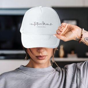 Söt framtida fru Script Heart Ring Anpassad bröllo Keps