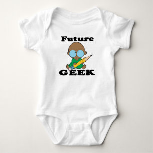 söt framtida gråsvart baby t-shirt