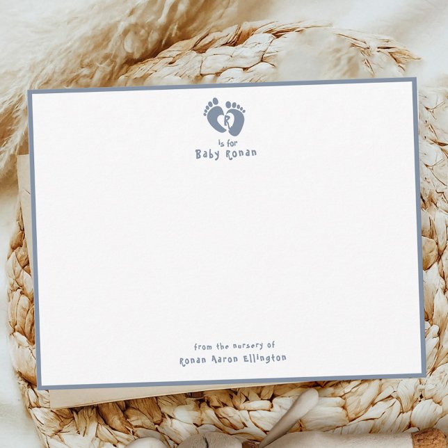 Söt från Blå Monograms barnkammare Anteckningskort (Skapare uppladdad)