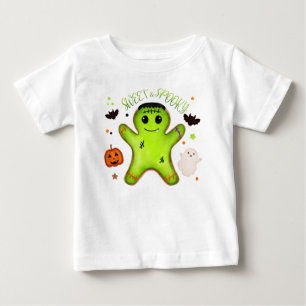 Söt Frankenstein-gingerbread-man Halloween-t-shirt T Shirt