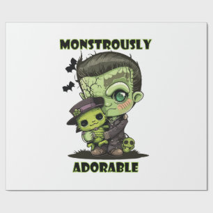Söt Frankenstein-monster med plysch Presentpapper