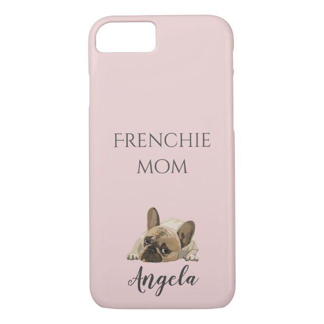 Söt fransk bulldog frenchie mamma personlig Case-Mate iPhone skal (Baksida)