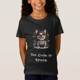 Söt fransk bulldog Halloween-skelett T Shirt