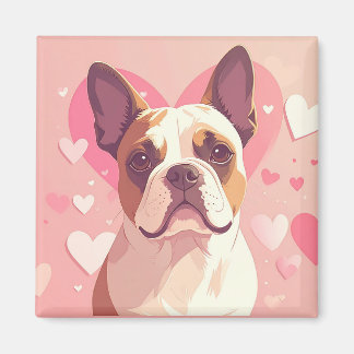 Söt fransk Bulldog Magnet för Kärlek