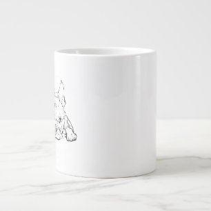 Söt fransk Bulldog Mugg, Personlig Kaffe Jumbo Mugg