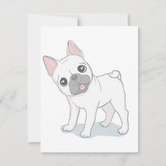 Söt fransk bulldog-porträtt | Hundälskare Inbjudningar