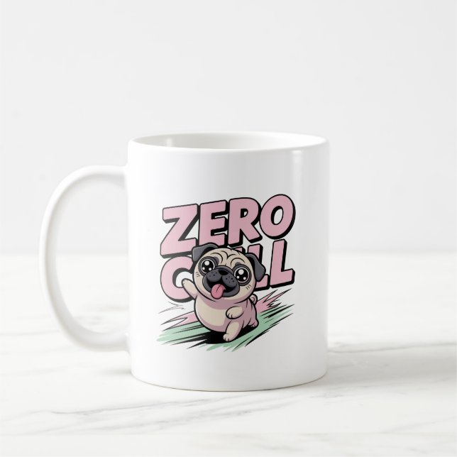 Söt fransk bulldog Zero Cool-mugg Kaffemugg (Vänster)