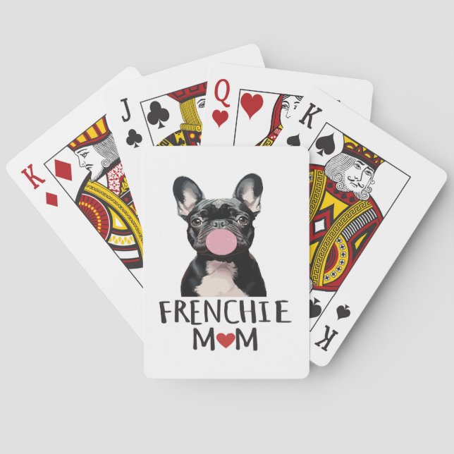Söt fransk bulldogg casinokort (Baksidan)