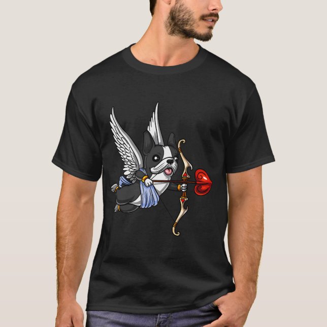 Söt fransk bulldogg Cupid T Shirt (Framsida)