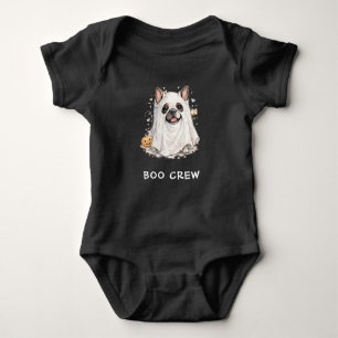 Söt fransk bulldogg Halloween-spöke Boo Crew T Shirt