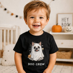 Söt fransk bulldogg Halloween-spöke Boo-gäng T Shirt
