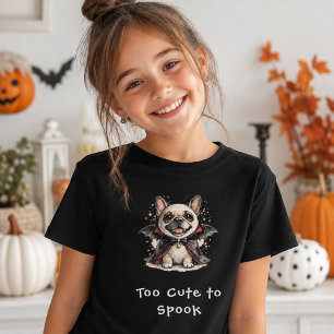 Söt fransk bulldogg Halloween vampyrfladdermus T Shirt