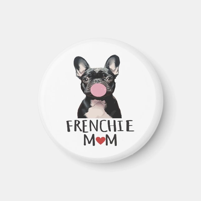 Söt fransk bulldogg magnet (Framsidan)