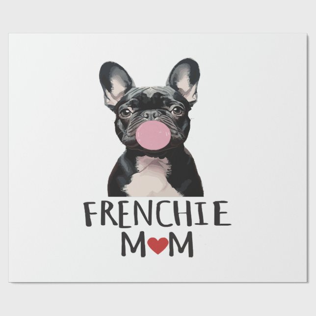 Söt fransk bulldogg presentpapper (Platt)