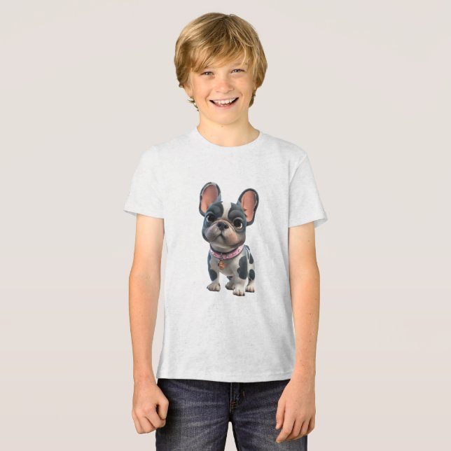 Söt fransk bulldogg t shirt (Framsida Full)