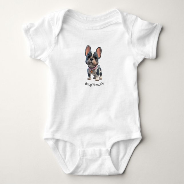 Söt fransk bulldogg t shirt (Framsida)