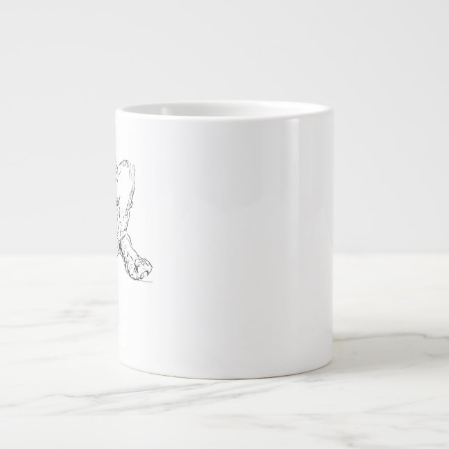 Söt fransk bulldoggskopp, present till hundmamma jumbo mugg (Framsidan)
