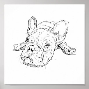 Söt fransk bulldoggskopp, present till hundmamma poster