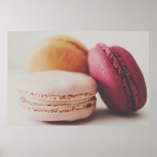 Söt Fransk Macaron Poster