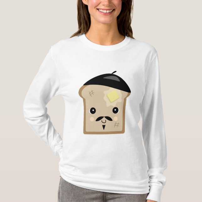 söt fransk-toast t shirt (Framsida)