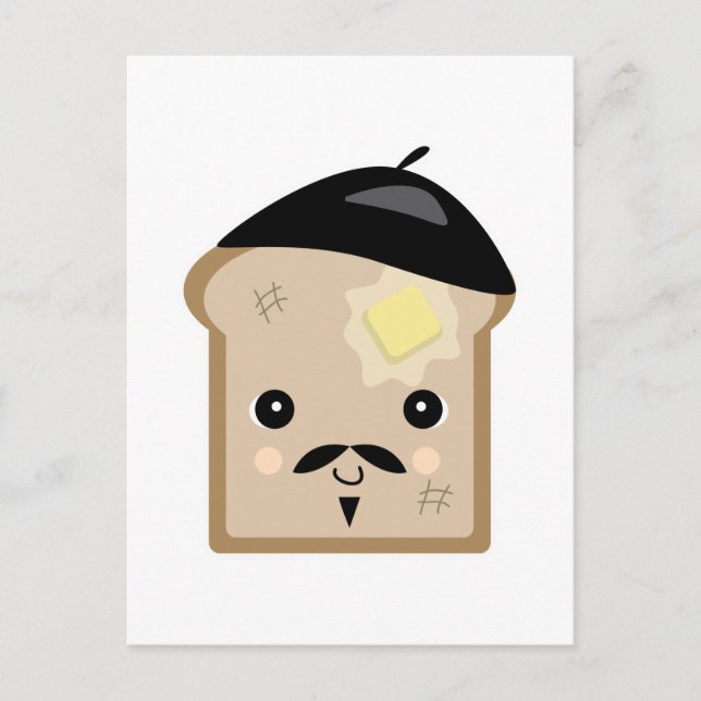 söt fransk-toast vykort (Framsida)