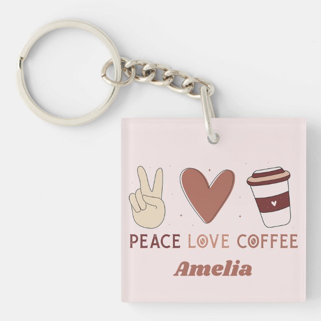 Söt Fred Kärlek Kaffe Boho Estetik (Framsidan)