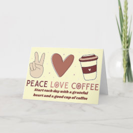 Söt Fred kärlek kaffe Boho estetik Kort