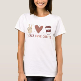 Söt Fred Kärlek Kaffe Boho Estetik T Shirt