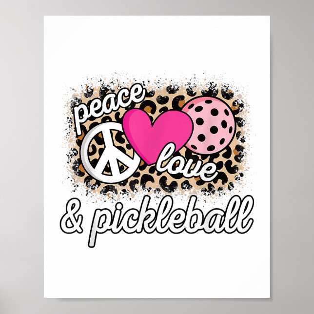 Söt Fred kärlek Pickleball Spelare Rolig Pickle Bo Poster (Framsidan)