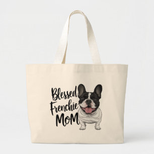 Söt Frenchie Mamma Fransk Bulldog Älskare Valp Hun Jumbo Tygkasse